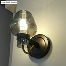 GobekUsa Modern Conical Porch Wall Mount Glass Light Fixture with 1-Light
