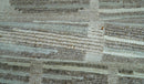 Modern Contemporary Beige And Gray Hand Knotted 2x3 Wool Area Rug