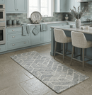 Beige and Gray Hand Tufted Wool Area Rug Modern Contemporary