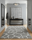 Modern Contemporary Brown Ivory Wool Hand Tufted Area Rug 5x8