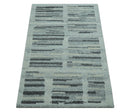 Modern Contemporary Charcoal And Gray 2x3 Wool Area Rug