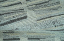 Modern Contemporary Charcoal And Gray 2x3 Wool Area Rug