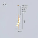GobekUsa Burly Wood Walnut Glass Pendant Light for Living Room Bar Foyer