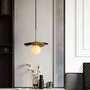 GobekUsa Copper Bedside Chandelier with Natural Marble Ball for Dining Room, G9 Bulb Lighting