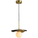 GobekUsa Copper Bedside Chandelier with Natural Marble Ball for Dining Room, G9 Bulb Lighting