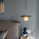 GobekUsa Copper Bedside Chandelier with Natural Marble Ball for Dining Room, G9 Bulb Lighting