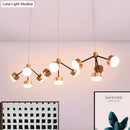 GobekUsa Modern Sputnik Gold Pendant Light for Bedroom - Acrylic, 10/12-Head, Ceiling Island Drop