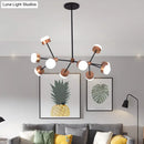 GobekUsa Modern Sputnik Gold Pendant Light for Bedroom - Acrylic, 10/12-Head, Ceiling Island Drop