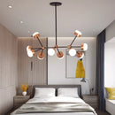 GobekUsa Modern Sputnik Gold Pendant Light for Bedroom - Acrylic, 10/12-Head, Ceiling Island Drop