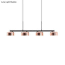 GobekUsa Contemporary Metal Drum Island Lamp - 4-Head Copper Ceiling Light for Dining Room
