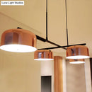 GobekUsa Contemporary Metal Drum Island Lamp - 4-Head Copper Ceiling Light for Dining Room