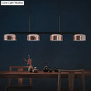 GobekUsa Contemporary Metal Drum Island Lamp - 4-Head Copper Ceiling Light for Dining Room