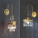 Modern copper crystal chandelier living room led lighting by Decorbites