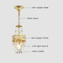 Modern copper crystal chandelier living room led lighting by Decorbites