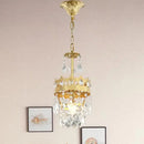 Modern copper crystal chandelier living room led lighting by Decorbites