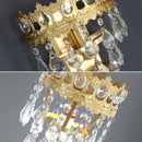 Modern copper crystal chandelier living room led lighting by Decorbites