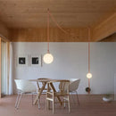 GobekUsa Glass Ball Pendant Lamp for Loft Living Dining Room, LED Lighting