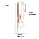 GobekUsa Glass Ball Pendant Lamp for Loft Living Dining Room, LED Lighting