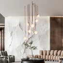 GobekUsa Glass Ball Pendant Lamp for Loft Living Dining Room, LED Lighting