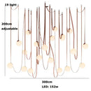 GobekUsa Glass Ball Pendant Lamp for Loft Living Dining Room, LED Lighting