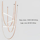 GobekUsa Leather Belt Chandelier: Modern Glass Tube Designer Lighting for Home, Restaurant & Villa