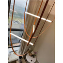 GobekUsa Leather Belt Chandelier: Modern Glass Tube Designer Lighting for Home, Restaurant & Villa