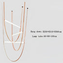 GobekUsa Leather Belt Chandelier: Modern Glass Tube Designer Lighting for Home, Restaurant & Villa