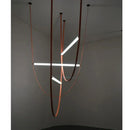 GobekUsa Leather Belt Chandelier: Modern Glass Tube Designer Lighting for Home, Restaurant & Villa