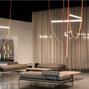 GobekUsa Leather Belt Chandelier: Modern Glass Tube Designer Lighting for Home, Restaurant & Villa