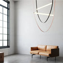 GobekUsa Leather Belt Chandelier: Modern Glass Tube Designer Lighting for Home, Restaurant & Villa