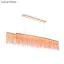 GobekUsa Contemporary Metal Gold LED Pendant Light for Dining Room - Linear Island Design, 39"/47" Wide