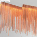 GobekUsa Contemporary Metal Gold LED Pendant Light for Dining Room - Linear Island Design, 39"/47" Wide