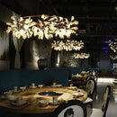 GobekUsa Heracleum Chandeliers: Modern Black/Rose Gold Round Firefly Lamp Branch Design