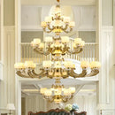 GobekUsa All Copper Jade Chinese Chandelier: Modern & Simple Living Room Lighting