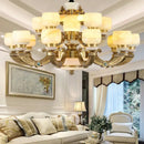 GobekUsa All Copper Jade Chinese Chandelier: Modern & Simple Living Room Lighting