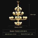 GobekUsa All Copper Jade Chinese Chandelier: Modern & Simple Living Room Lighting