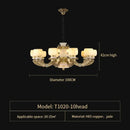 GobekUsa All Copper Jade Chinese Chandelier: Modern & Simple Living Room Lighting