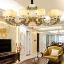 GobekUsa All Copper Jade Chinese Chandelier: Modern & Simple Living Room Lighting