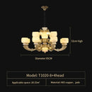 GobekUsa All Copper Jade Chinese Chandelier: Modern & Simple Living Room Lighting