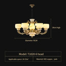 GobekUsa All Copper Jade Chinese Chandelier: Modern & Simple Living Room Lighting