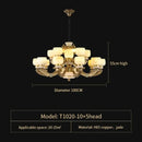 GobekUsa All Copper Jade Chinese Chandelier: Modern & Simple Living Room Lighting