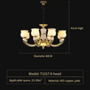 Modern copper jade pendant lamp for dining room decor by Decorbites