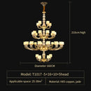 Modern copper jade pendant lamp for dining room decor by Decorbites