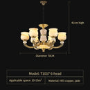 Modern copper jade pendant lamp for dining room decor by Decorbites
