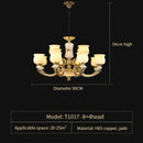 Modern copper jade pendant lamp for dining room decor by Decorbites