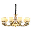 Modern copper jade pendant lamp for dining room decor by Decorbites