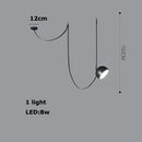 GobekUsa LED Belt Chandelier Pendant Light for Dimmable Indoor Lighting in Living Room
