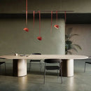 GobekUsa LED Belt Chandelier Pendant Light for Dimmable Indoor Lighting in Living Room