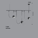 GobekUsa LED Belt Chandelier Pendant Light for Dimmable Indoor Lighting in Living Room