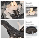 Modern copper led branch chandelier dining room floral light by Decorbites